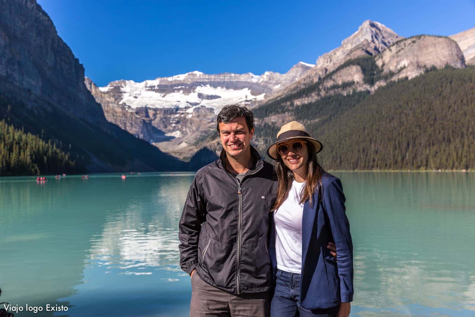 Leo e Chel curtindo o Canadá