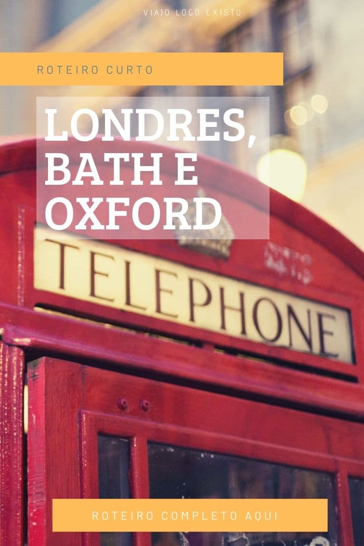 Roteiro por Londres, Bath e Oxford